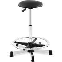 Fromm&starck - Kosmetikhocker Arbeitsstuhl mit Rollen 120 kg schwarz Fußring höhenverstellbar von FROMM & STARCK
