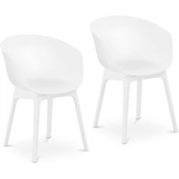 Fromm&starck - generalüberholt] Stuhl 2er Set Lehnstuhl Kunststoff bis 150 kg Designstuhl weiß Kunststoffstuhl - gut von FROMM & STARCK
