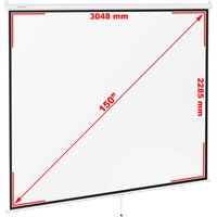 Projektor-Leinwand halbautomatisch für Wand und Decke, mattweiß, 150'', 312,8 x 239 cm, 4:3 Projektor-Leinwand halbautomatisch für Wand und Decke, mattweiß, 150'', 312,8 x 239 cm, 4:3 von FROMM & STARCK