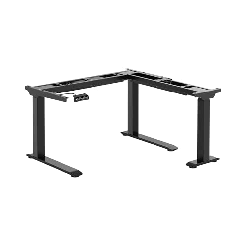 Fromm & Starck Höhenverstellbares Eckschreibtischgestell 60 - 125 cm einstellbare Breiten: 110 - 190 cm (L) / 90 - 150 cm (R) 150 kg 3 Motoren 450 W Memory-Funktion Schwarz Ecktischgestell von FROMM & STORCK