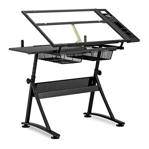 Fromm & Starck Star_Desk_09 Zeichentisch Architektentisch Schreibtisch Arbeitstisch 120 x 60 x 90 cm neigbar Glasplatte von FROMM & STORCK