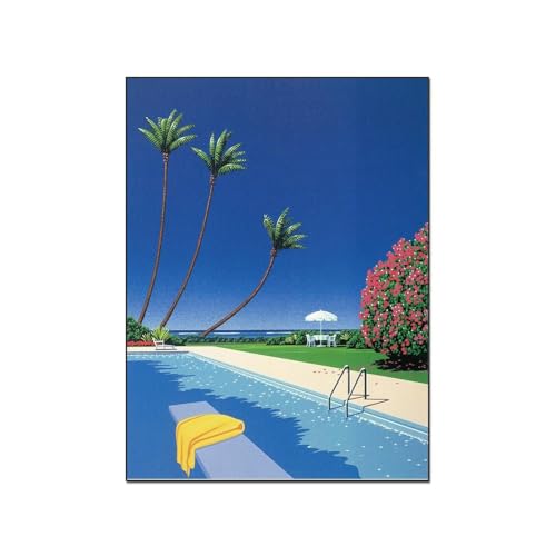 FRONC Hiroshi Nagai von Tropical Oasis Vaporwave, ästhetisches, surreales Poster, urbaner Kunstdruck, Leinwanddruck, Geschenk, Leinwand, Gemälde, Wandkunst, Poster für Schlafzimmer, Wohnzimmer, von FRONC