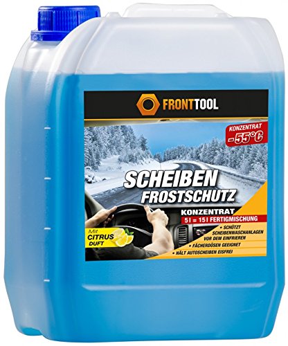 FRONTTOOL Scheibenfrostschutz Konzentrat 5L | Scheibenreiniger bis -55 Grad | keine Streifenbildung (5 Liter) von FRONTTOOL