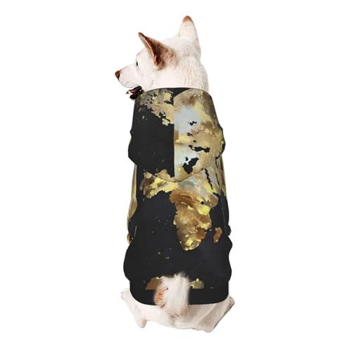 Froon Abstrakte Weltkugel-Haustierbekleidung – Kapuzen-Sweatshirt für kleine Haustiere, bezaubernde und warme Haustierkleidung, für Ihr Haustier von FROON