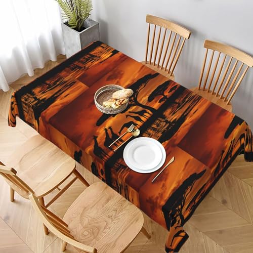 Premium Tischdecke Giraffe unter dem Baum in Afrika, wasserabweisender Stoff, perfekt als Tischschutz und Dekoration Premium Tischdecke Giraffe unter dem Baum in Afrika, wasserabweisender Stoff, perfekt als Tischschutz und Dekoration von FROON