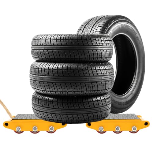 Panzerrollen 15T Transportfahrwerk Schwerlastrollen 360° Drehbar Transportroller mit 9 Roller, Möbelroller Schwerlastrolle Möbeltransporthilfe für Transport Schwergütern von FROPIJ