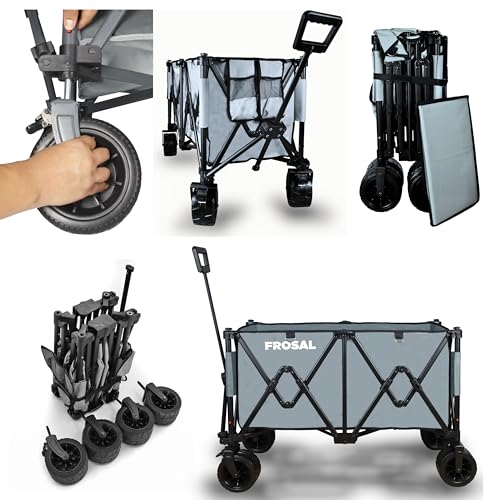FROSAL Faltbarer Bollerwagen Anton grau Platzwunder Strandwagen Kinder Transportwagen Handwagen groß XXL FROSAL Faltbarer Bollerwagen Anton grau Platzwunder Strandwagen Kinder Transportwagen Handwagen groß XXL von FROSAL