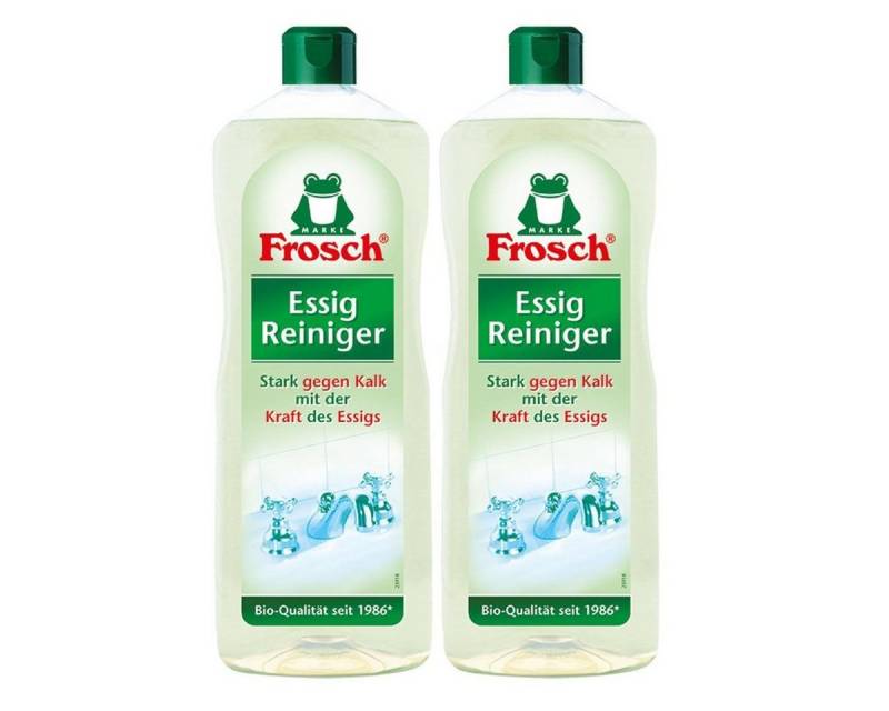 FROSCH 2x Frosch Essig Reiniger 1 Liter - Stark gegen Kalk Allzweckreiniger von FROSCH