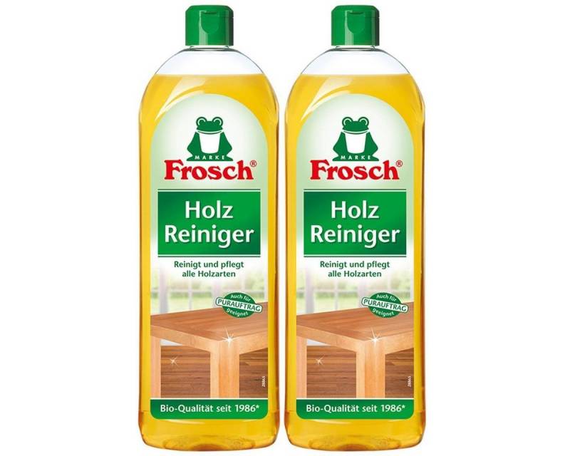 FROSCH 2x Frosch Holz Reiniger 750 ml - mit natürlichen Pflegewirkstoffen der Spezialwaschmittel von FROSCH
