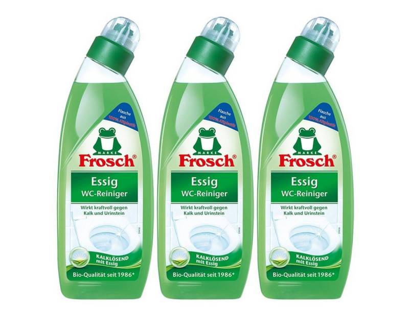 FROSCH 3x Frosch Essig WC-Reiniger 750 ml - Kalklösend mit Essig WC-Reiniger von FROSCH