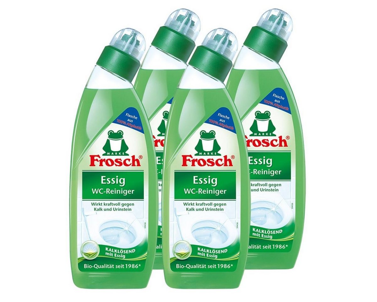 FROSCH 4x Frosch Essig WC-Reiniger 750 ml - Kalklösend mit Essig WC-Reiniger von FROSCH