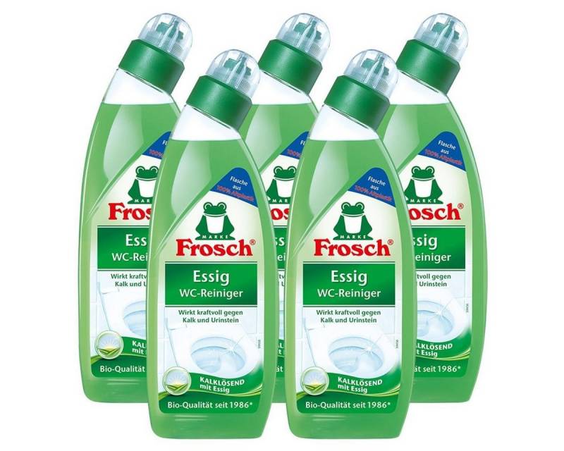 FROSCH 5x Frosch Essig WC-Reiniger 750 ml - Kalklösend mit Essig WC-Reiniger von FROSCH