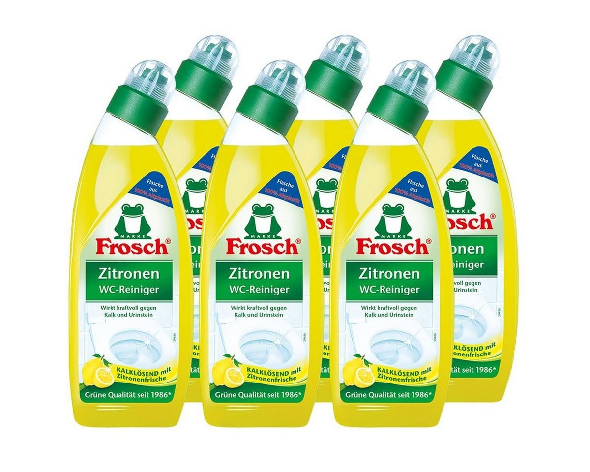 FROSCH 6x Frosch Zitronen WC-Reiniger 750 ml - Kalklösend mit Zitrone WC-Reiniger von FROSCH