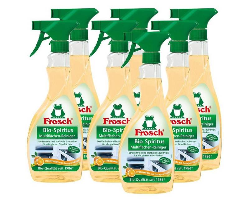 FROSCH 7x Frosch Orangen Multiflächen-Reiniger Sprühflasche 500 ml Glasreiniger von FROSCH