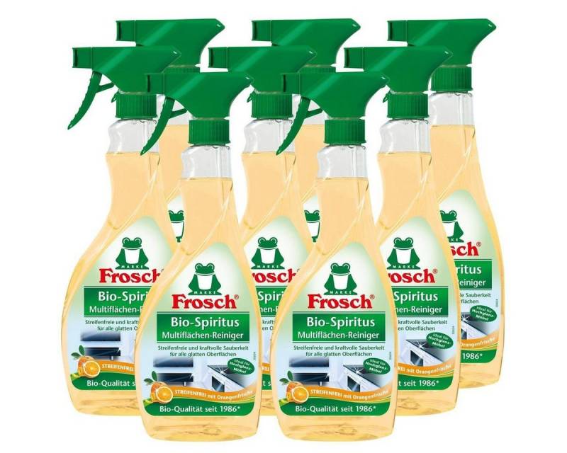 FROSCH 8x Frosch Orangen Multiflächen-Reiniger Sprühflasche 500 ml Glasreiniger von FROSCH
