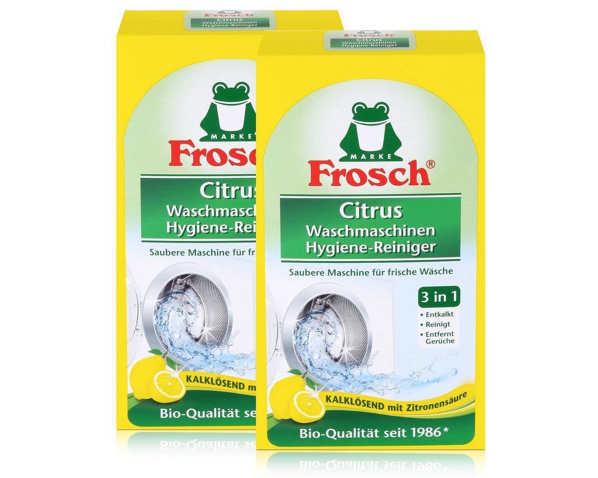 FROSCH Frosch Citrus Waschmaschinen Hygiene-Reiniger 250g - Kalklösend (2er P Spezialwaschmittel von FROSCH