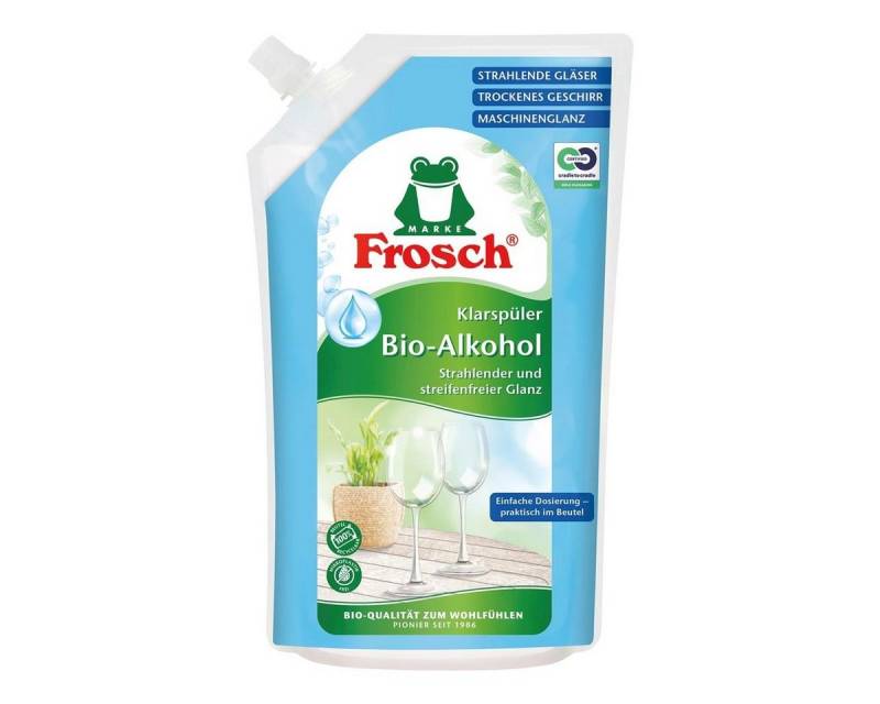 FROSCH Frosch Klarspüler Bio-Alkohol 750ml Nachfüller - Streifenfreier Glanz Spülmaschinenreiniger von FROSCH
