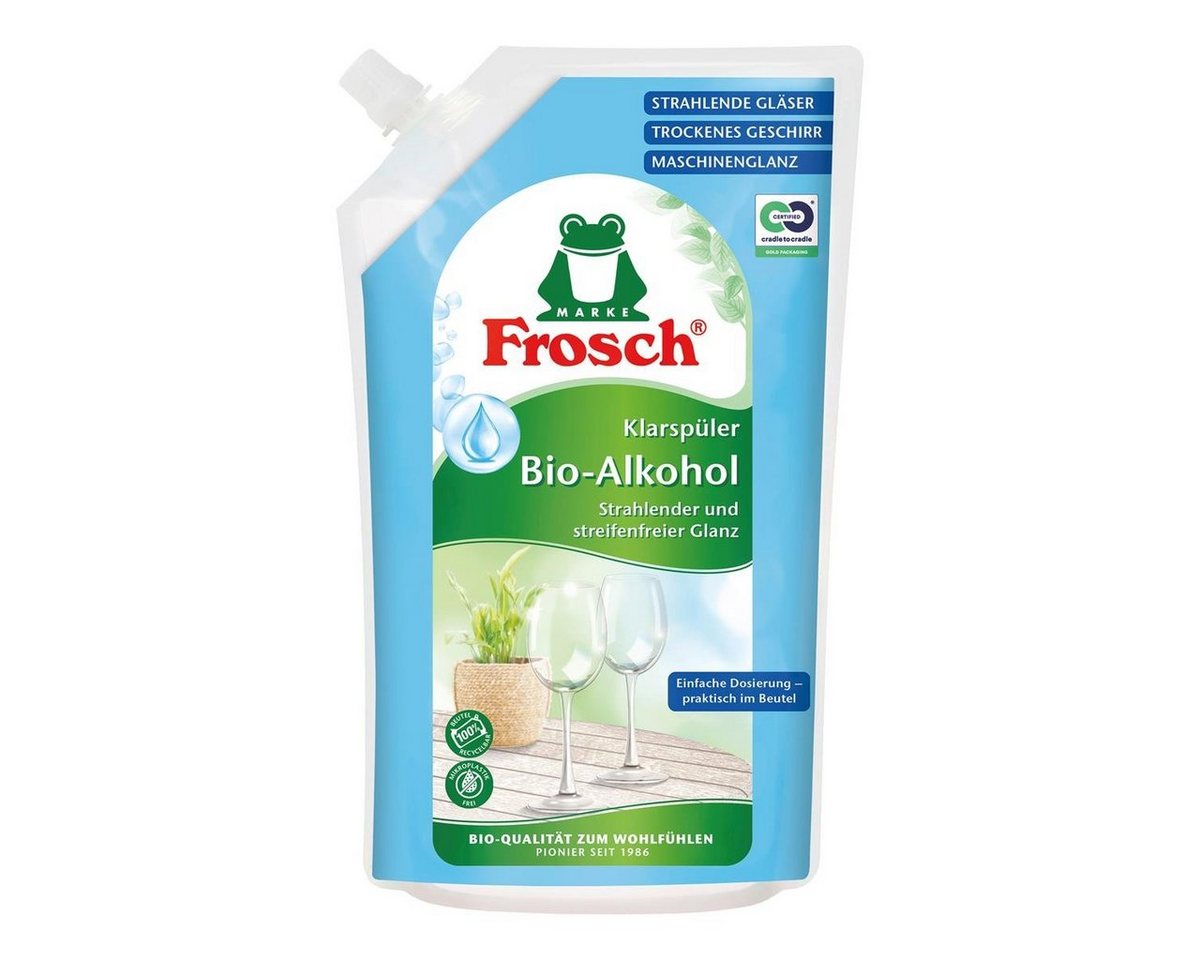 FROSCH Frosch Klarspüler Bio-Alkohol 750ml Nachfüller - Streifenfreier Glanz Spülmaschinenreiniger FROSCH Frosch Klarspüler Bio-Alkohol 750ml Nachfüller - Streifenfreier Glanz Spülmaschinenreiniger von FROSCH