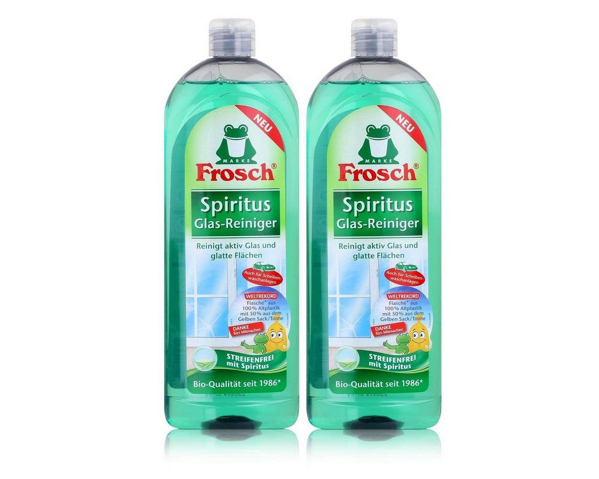 FROSCH Frosch Spiritus Glas-Reiniger 750ml für Glas und glatte Flächen (2er P Glasreiniger FROSCH Frosch Spiritus Glas-Reiniger 750ml für Glas und glatte Flächen (2er P Glasreiniger von FROSCH