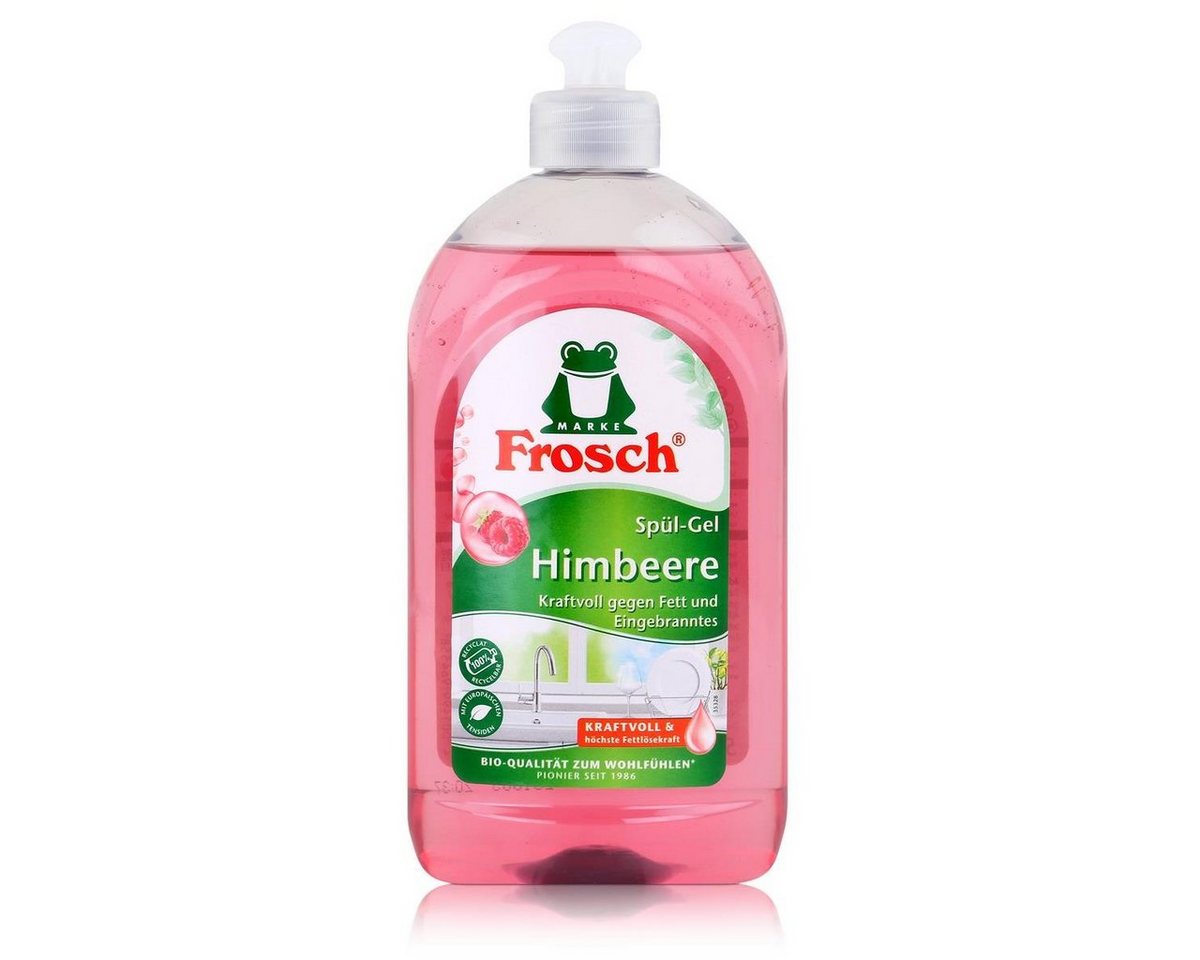 FROSCH Frosch Spül-Gel Himbeer 500ml - Frei von Mikroplastik (1er Pack) Geschirrspülmittel von FROSCH