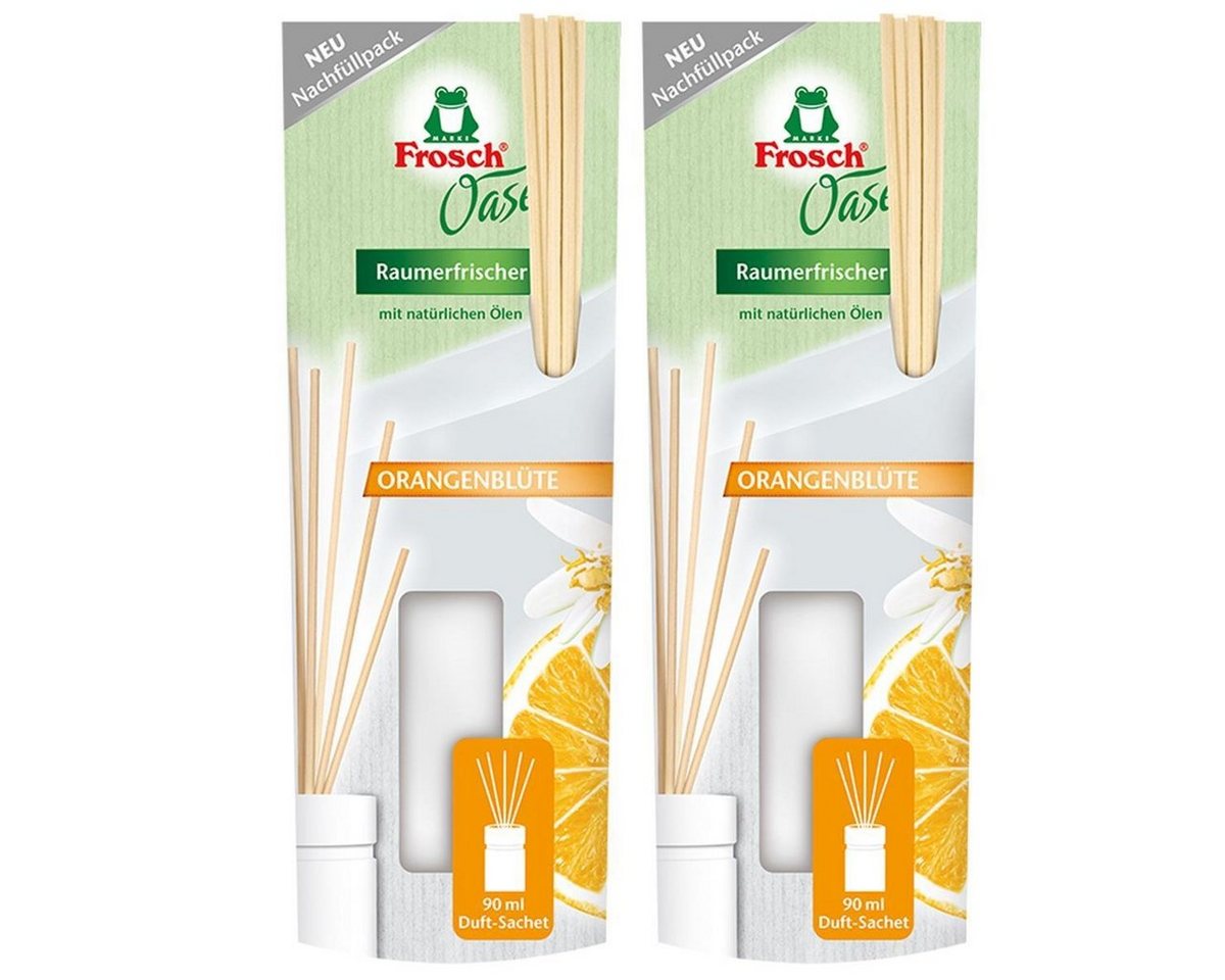 FROSCH Raumduft Frosch Oase Orangenblüte Nachfüller 90ml - mit natürlichen Ölen (2er P FROSCH Raumduft Frosch Oase Orangenblüte Nachfüller 90ml - mit natürlichen Ölen (2er P von FROSCH