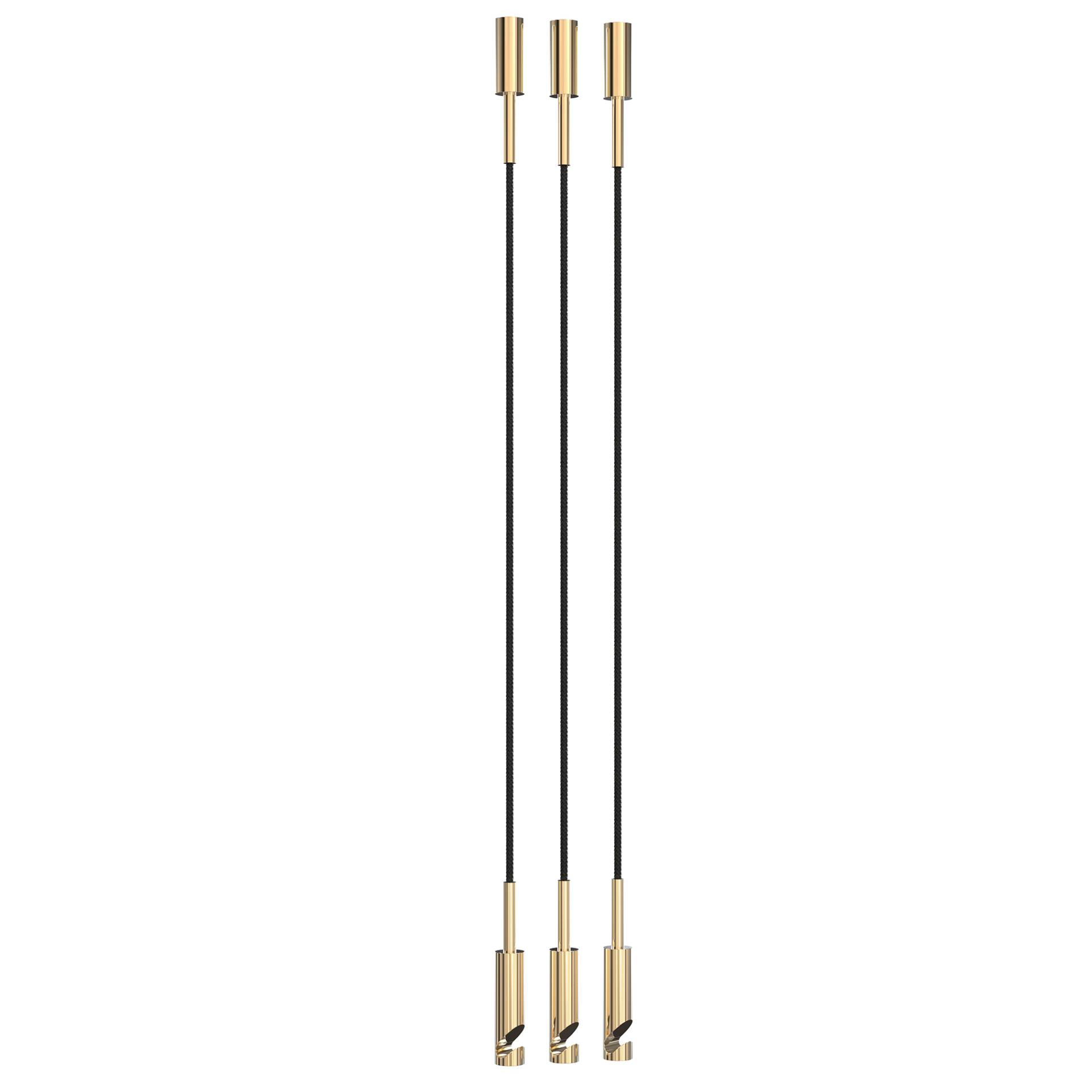 FROST - Carry Deckenhaken 3er Set - gold/poliert/H 9,7-400cm x Ø 1,6cm von FROST