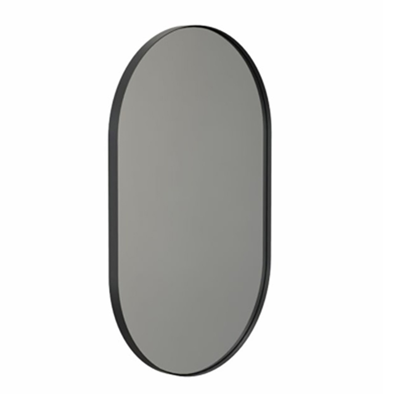 FROST - Unu 4138 Spiegel 80x50cm - schwarz/mit schmalem Regalrahmen/T 3cm von FROST