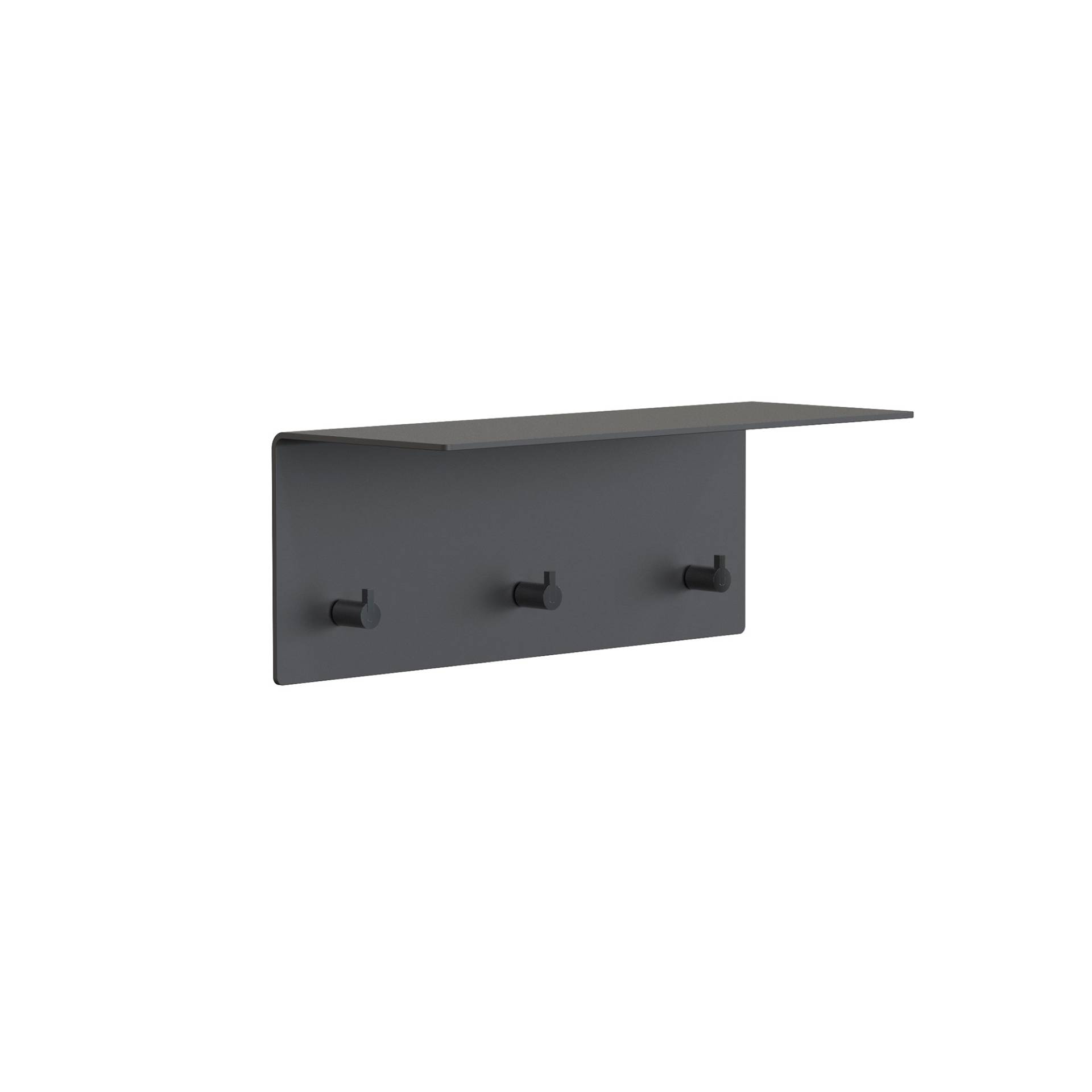 FROST - Unu Wandgarderobe 40x15x15cm - schwarz/matt/schwarz poliert/BxHxT 40x15x15cm von FROST