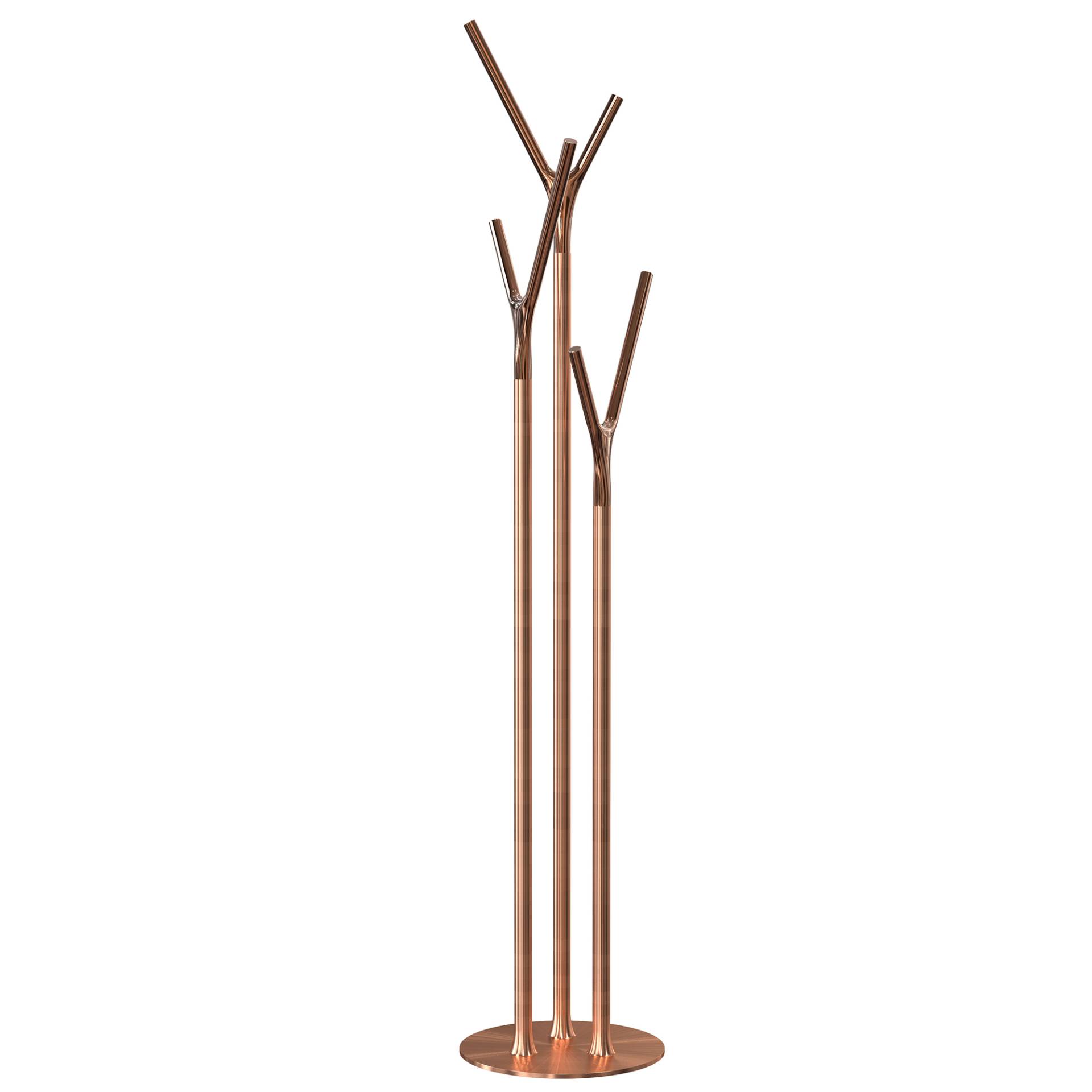 FROST - Wishbone Kleiderständer - kupfer gebürstet / kupfer poliert/H 175cm x Ø 35cm von FROST