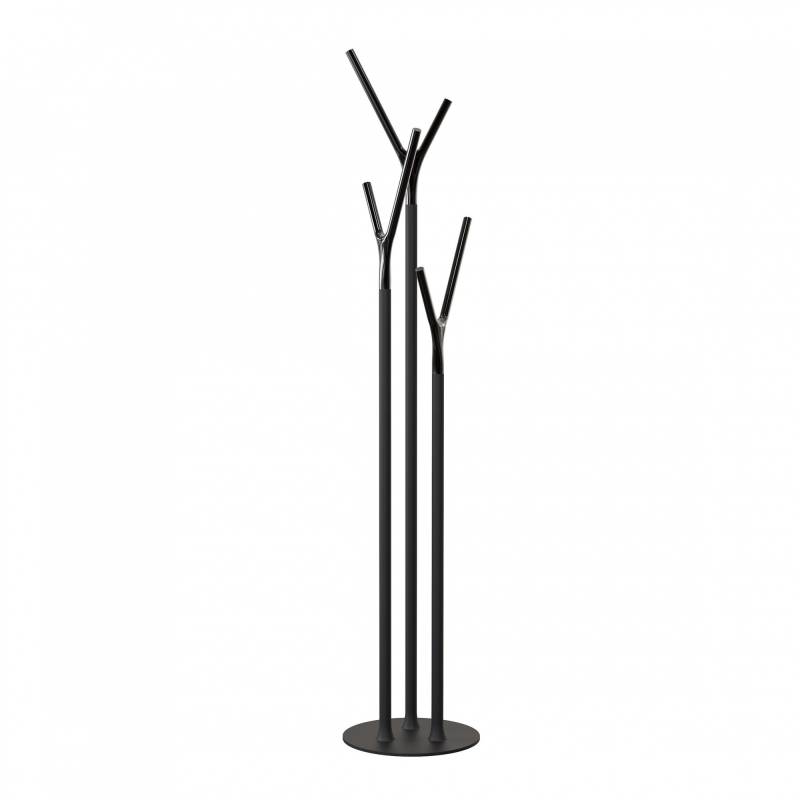 FROST - Wishbone Kleiderständer - schwarz poliert / schwarz matt/H 175cm x Ø 35cm von FROST
