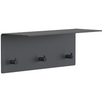 Frost - Unu Wandgarderobe 40 x 15 x 15 cm, schwarz matt / schwarz poliert von FROST