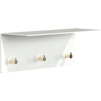 Frost - Unu Wandgarderobe 40 x 15 x 15 cm, weiß matt / gold poliert Frost - Unu Wandgarderobe 40 x 15 x 15 cm, weiß matt / gold poliert von FROST