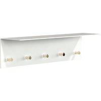 Frost - Unu Wandgarderobe 60 x 15 x 15 cm, weiß matt / gold poliert von FROST