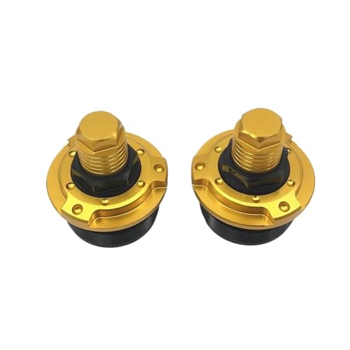 FRTRGVUVXP Für Y&amaha YZF R15 V3 2017 2018 2019 2020 Abdeckkappe Motorrad-Stoßdämpfer Federvorspannung Gabelschrauben (Gold) von FRTRGVUVXP