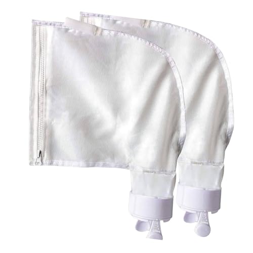 1/2er-Pack Ersatz-Filterbeutel für Polaris 360 & 380 Poolreiniger – robustes Nylon-Netz mit Reißverschluss (120-Mikron-Filtration) – passend für Modelle mit quadratischen Zinkenclips (2er-Pack) von FRTmvg
