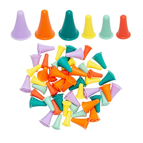 FRUHLING 50 Stück Bunte Stricknadeln Punktschutz Maschenstopper Punkt Protektoren Stricknadeln Stopper Nadelspitzenstopper zum Stricken 2 Größen von FRUHLING