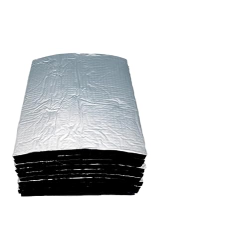 Dämmschaummatte 10/15 Stücke Auto Sound Deadener Wärmedämmung Matte Geschlossenzelligen Schaum Aluminium Folie Sound Isolierung Baumwolle Schalldichte Pad 5/7mm(Large size(15pcs)) von FRVVPL