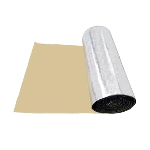 Dämmschaummatte 100//200/300/400cm X 50cm Auto Sound Deadener Matte 5/7/10mm Lärm Wärme Trittschalldämmung Schalldichte Dämpfung Matte Für Auto Haube Motor Tür(10mmx100cmx50cm) von FRVVPL