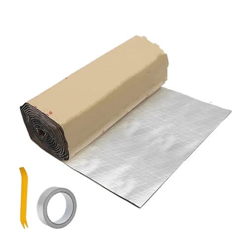 Dämmschaummatte 4 Mm 18 Sqft 40 X 420 Cm Schalldämmende Auto-Aluminiumfolie Schaumstoff Wärmedämpfungspad Universelle Akustische Dämmmatten 1 Rolle(5mm 203x50cm10.9sqft) von FRVVPL