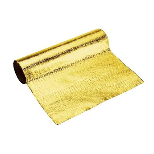 Dämmschaummatte Hitzebeständiges Fiberglas-Aluminiumfolienband – Wasserdicht Selbstklebend Für Den Hitzeschutz Im Auto Hochtemperaturisolierung(60x120cm -golden) von FRVVPL