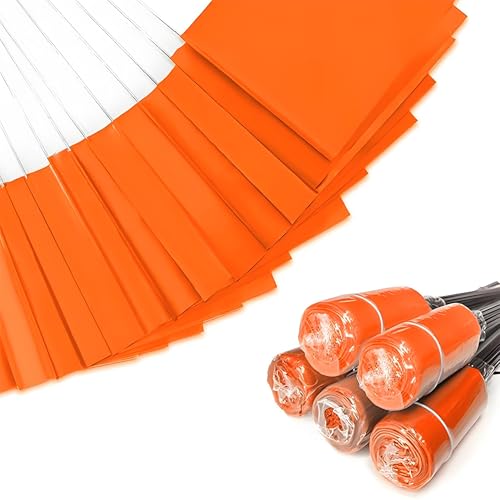 20/50/100er-Pack Markierungsflaggen, Hofflaggen, 15 X 4 X 5 Zoll, Markierungsflaggen, for Rasen & Bewässerung & Landschaft & Sprinkler & Vermessung & Hundetraining(Orange,100) von FRYSKYO