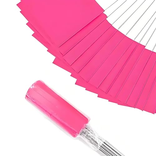 20/50/100er-Pack Markierungsflaggen, Hofflaggen, 15 X 4 X 5 Zoll, Markierungsflaggen, for Rasen & Bewässerung & Landschaft & Sprinkler & Vermessung & Hundetraining(Pink,100) von FRYSKYO