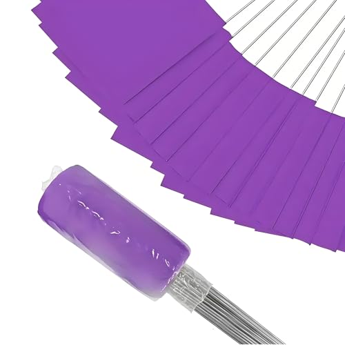 20/50/100er-Pack Markierungsflaggen, Hofflaggen, 15 X 4 X 5 Zoll, Markierungsflaggen, for Rasen & Bewässerung & Landschaft & Sprinkler & Vermessung & Hundetraining(Purple,50) von FRYSKYO