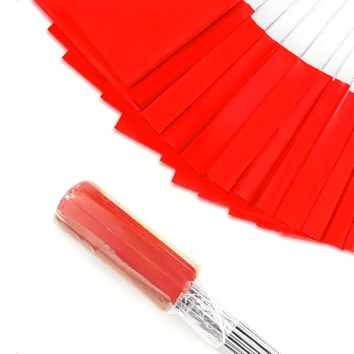 20/50/100er-Pack Markierungsflaggen, Hofflaggen, 15 X 4 X 5 Zoll, Markierungsflaggen, for Rasen & Bewässerung & Landschaft & Sprinkler & Vermessung & Hundetraining(Red,20) von FRYSKYO