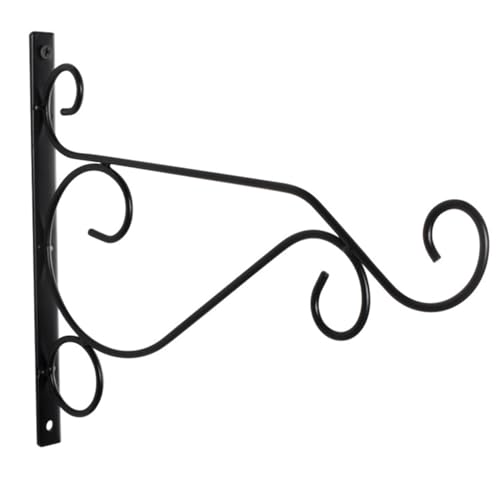FRYSKYO 2 Stück Metallhaken-Wandhalterungen, Pflanzhaken for Aufhängen Von Pflanzen – Pflanzenhängerhaken for Drinnen Und Draußen for Pflanzen, Blumen, Laternen, Vogelhäuschen(9.84in*2) von FRYSKYO