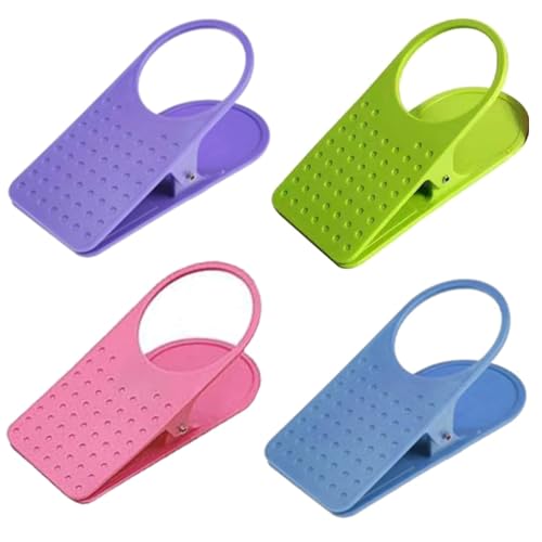 FRYSKYO 4 Stück Tragbare Getränkehalter Für Die Tischkante, Zuhause, Büros, Passend for Standardgläser Und -dosen, Passend for Campingstühle Und Sonnenliegen (Zufällige Farbe) von FRYSKYO