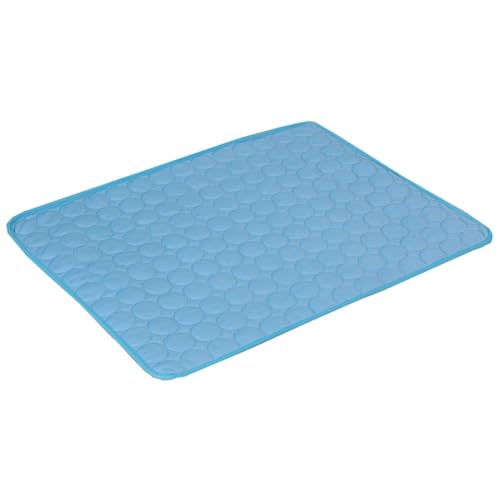 FRYSKYO Kühlmatte for Haustiere, Matte Aus Eisseide, Selbstkühlendes Haustier-Pad, Faltbare Reisedecke for Den Einsatz Bei Heißem Wetter(Blue,M) von FRYSKYO