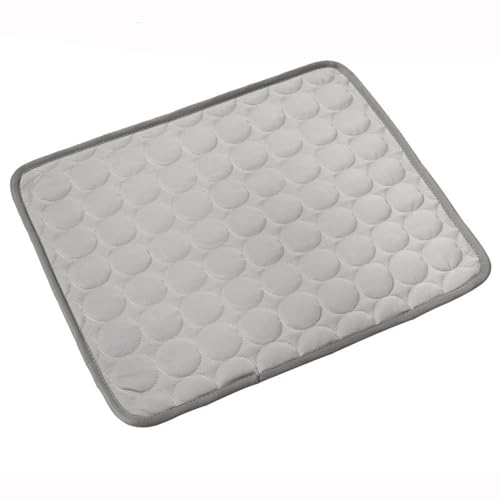 FRYSKYO Kühlmatte for Haustiere, Matte Aus Eisseide, Selbstkühlendes Haustier-Pad, Faltbare Reisedecke for Den Einsatz Bei Heißem Wetter(Gray,2X-Large) von FRYSKYO