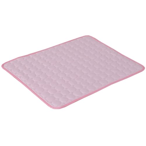 FRYSKYO Kühlmatte for Haustiere, Matte Aus Eisseide, Selbstkühlendes Haustier-Pad, Faltbare Reisedecke for Den Einsatz Bei Heißem Wetter(Pink,2X-Large) von FRYSKYO