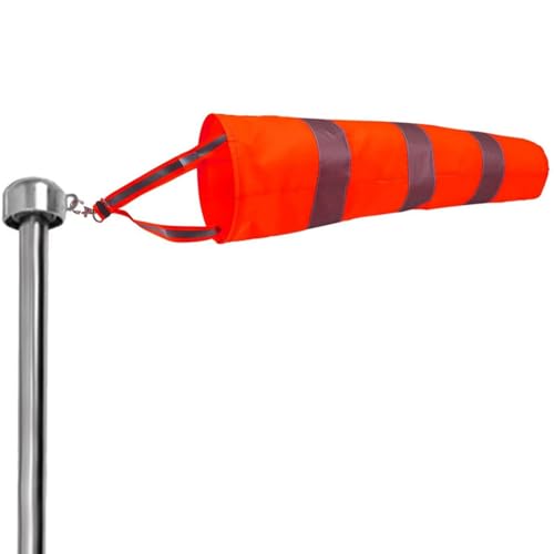 FRYSKYO Windsack, Ripstop-Sockentasche Zur Messung Der Windrichtung, Wasserdicht, Einfach Zu Fliegen, for Den Außenbereich, Flughafen, Bauernhof Und Park(Red,150cm) von FRYSKYO